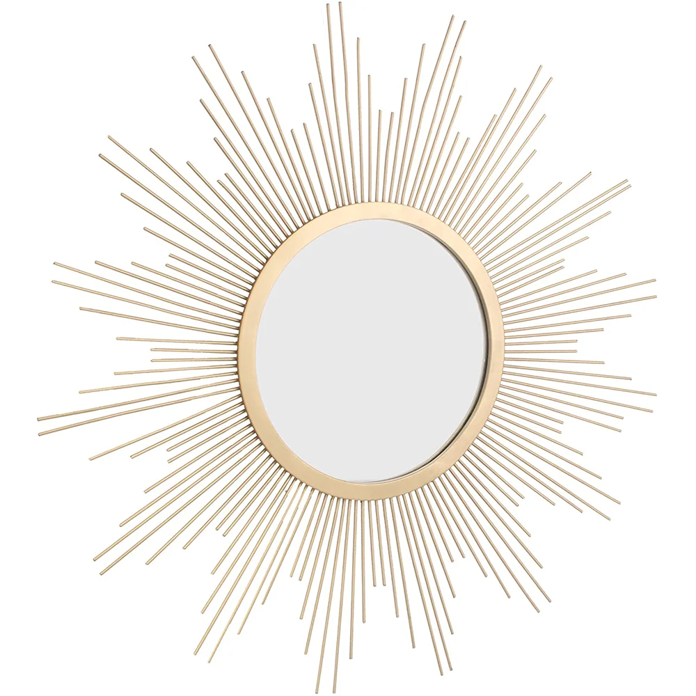 
Creative special-shaped metal frame home porch living room wall hanging decorative round mirror 