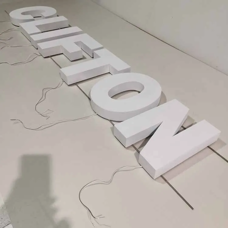  Гальванизированная светодиодная буква алфавита наружное 3d освещение Светящаяся вывеска с логотипом