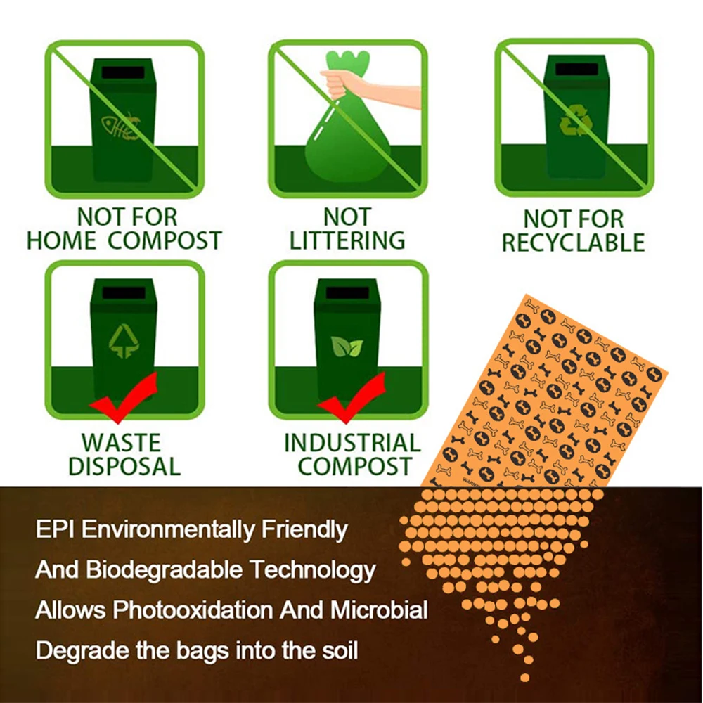 Wholesale Custom Go Out Easy to Carry Dog Poop Bags Biodegradable  plastic carry bags Pet Poop Bags