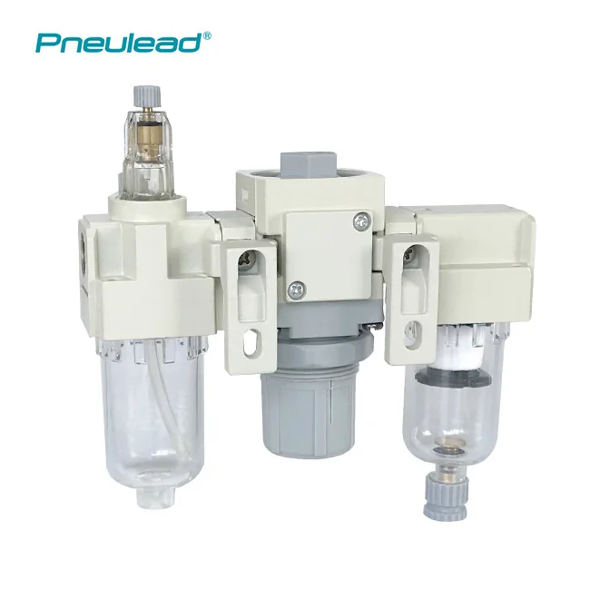 SMC AC Series Three Units Combination Air Source Treatment FRL With pressure Gauge
