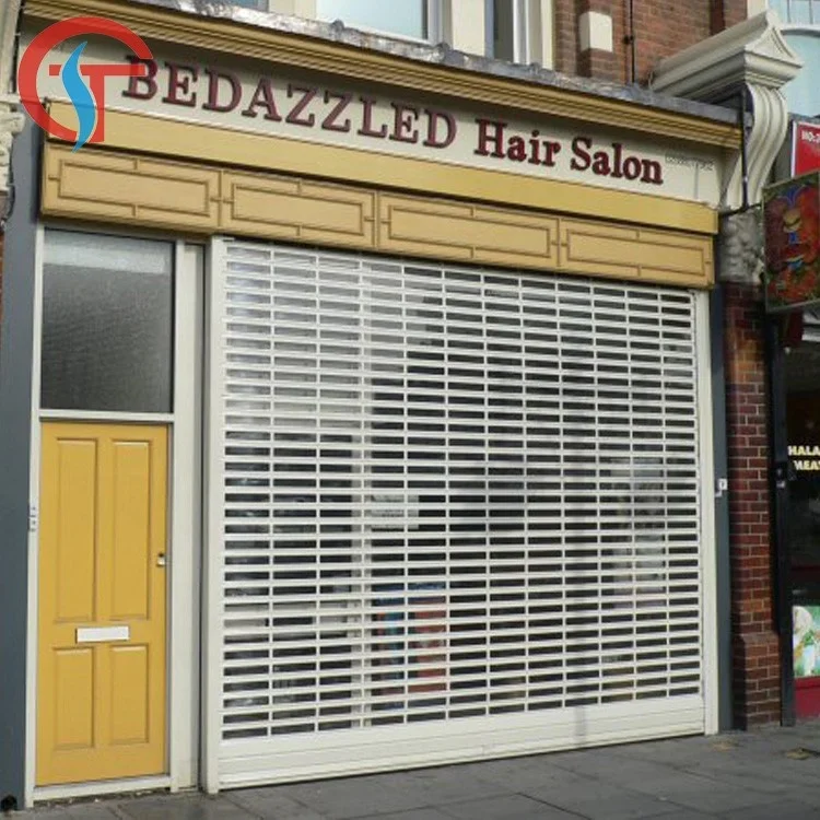 Security Grill Rolling Shutters for Mall Stainless Steel Industrial Iron Pipe Gate Design Security Doors Anti-theft Automatic