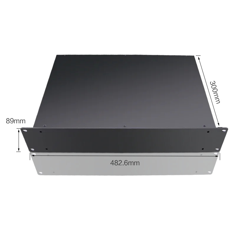 Hongfa Custom rack mount electronic cabinet case aluminum material 19 inch 2u server chassis metal case