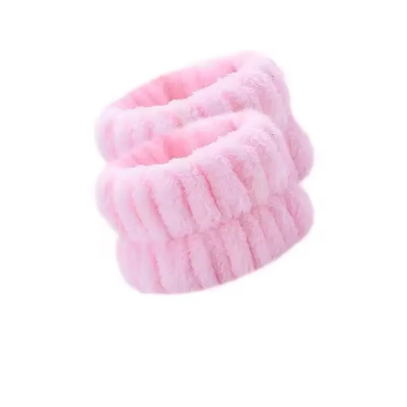 OEM Makeup Face Wash Wristbands Elastic Facial Wash Bands Microfiber Elastic Fabric Absorbent Cleaning Skincare Spa Wristband