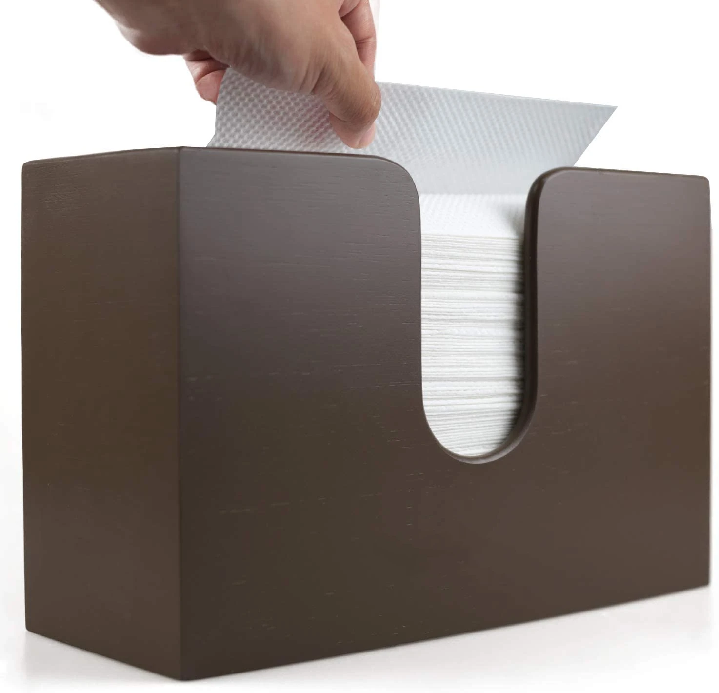 Bamboo Wooden Kitchen and Bathroom Box Wall-Mounted Napkin Holder Tissue Box