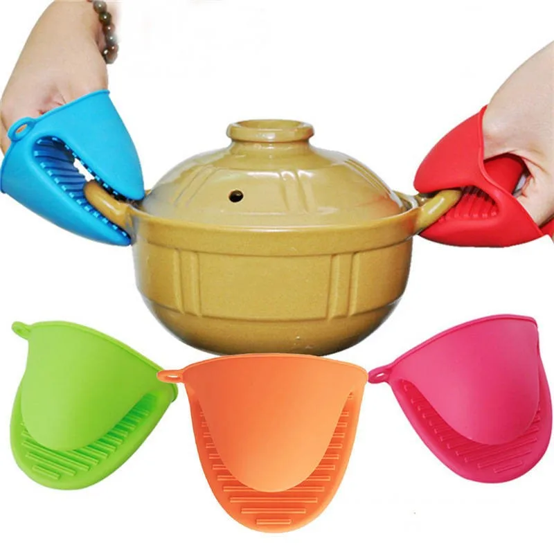 Clips Convenient Pot Holder Heat Resistant Home Cooking Plate Clamps Glue Pot Kitchen Anti-scald Insulated Silicone Hand
