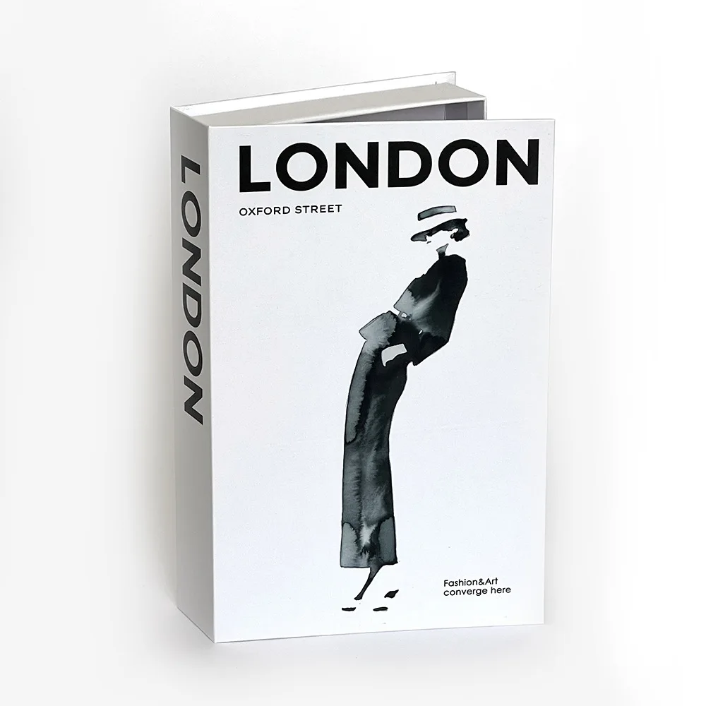 New Arrival London Paris New York Fashion Openable Faux Books For Decorating Boxes Empty Open Storage Decorative Dummy Books Hom