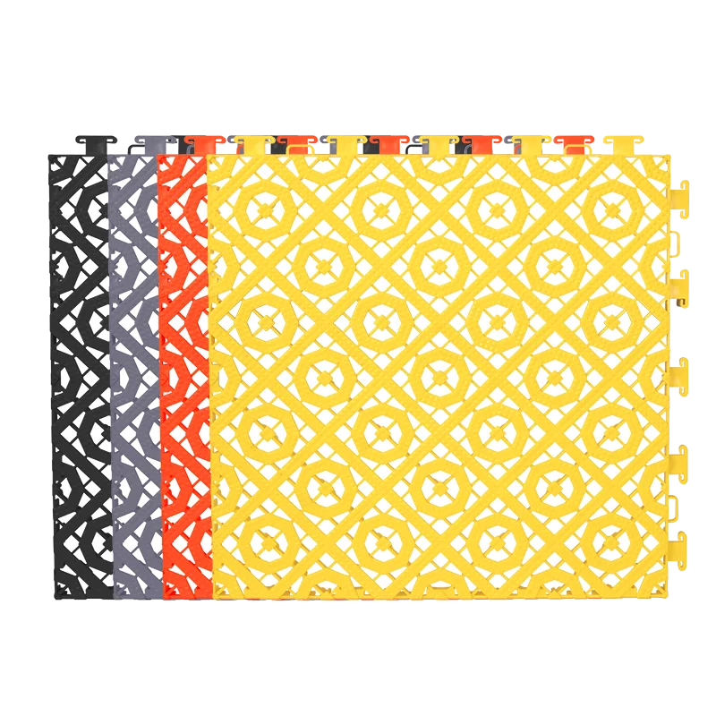 400*400*18mm anti slip pp interlocking garage floor tiles/removable plastic interlocking floor mats for car wash
