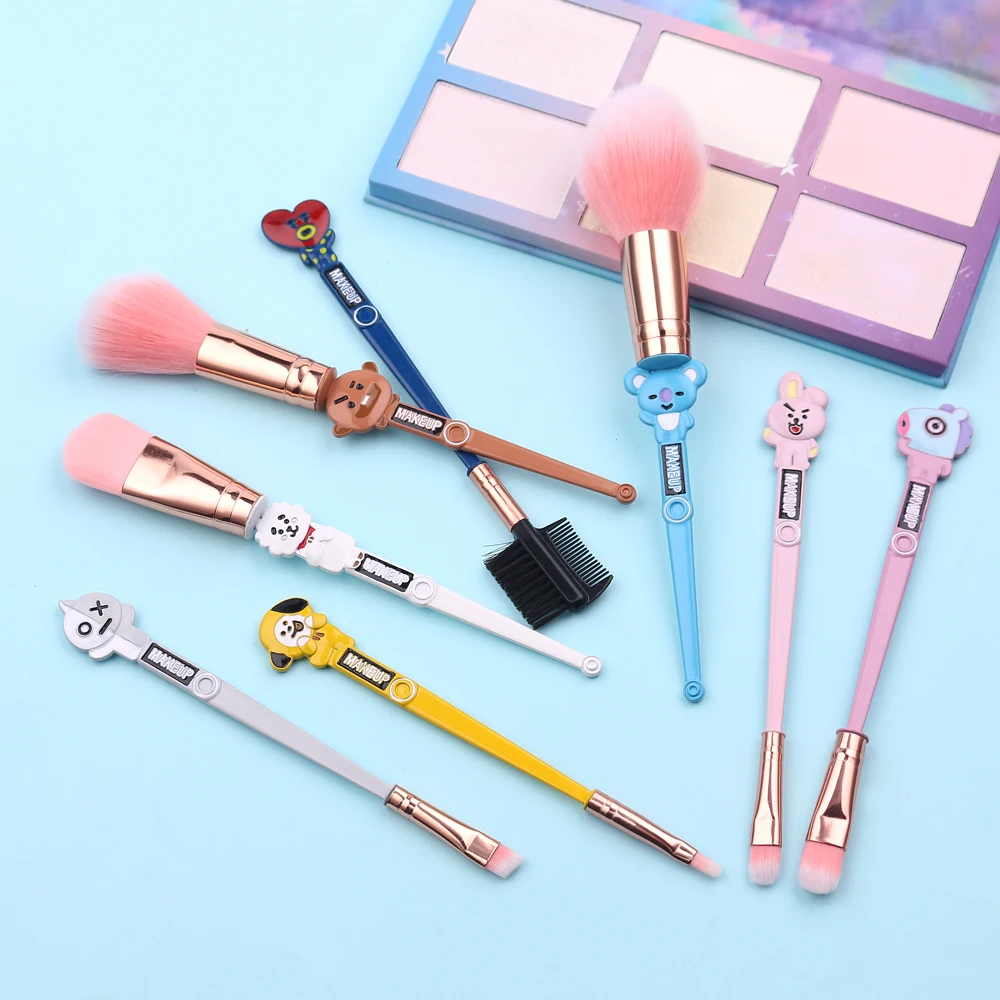 
Dropshipping Hot Sale Brush Case Makeup Forever 8pcs BTS Make Up Brushes High Quality Professional With Bag 