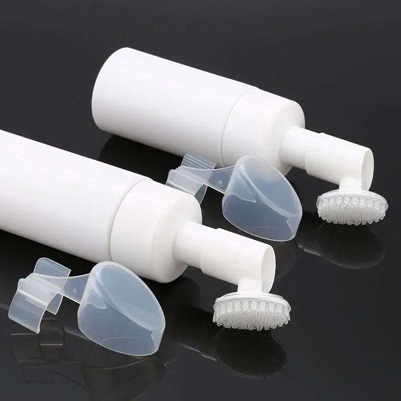 powder to plastic face wash foam wash bottle dispenser white brush and black foam bottle 16 oz