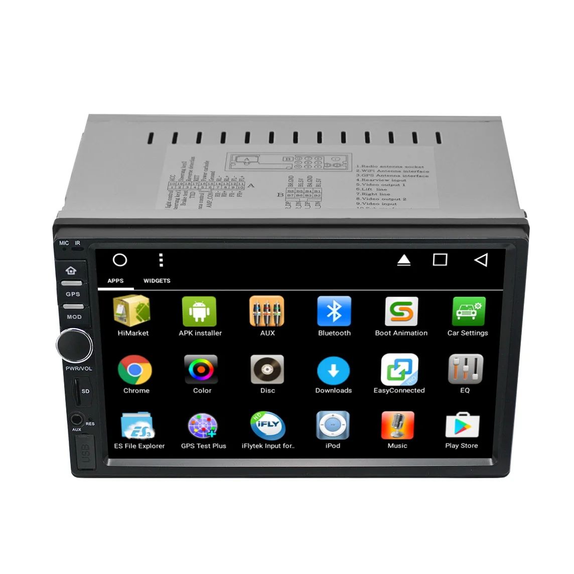 7 Inch Touch Screen High Definition 1024 x 600 pixel Android 2Din Multimedia Player GPS Navigation Car Radio