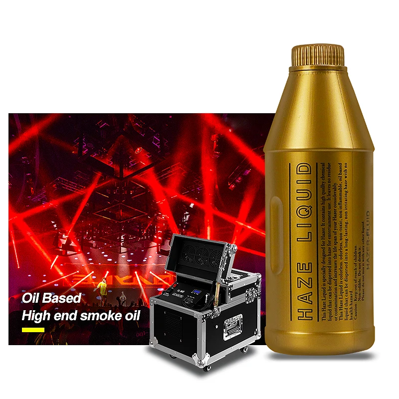 SHTX Oil based 1L*6pcs Smoke Hazer Effect Oil DJ Disco Fog Haze Liquid Stage Non-water based Fluid For Low lying Haze Machine