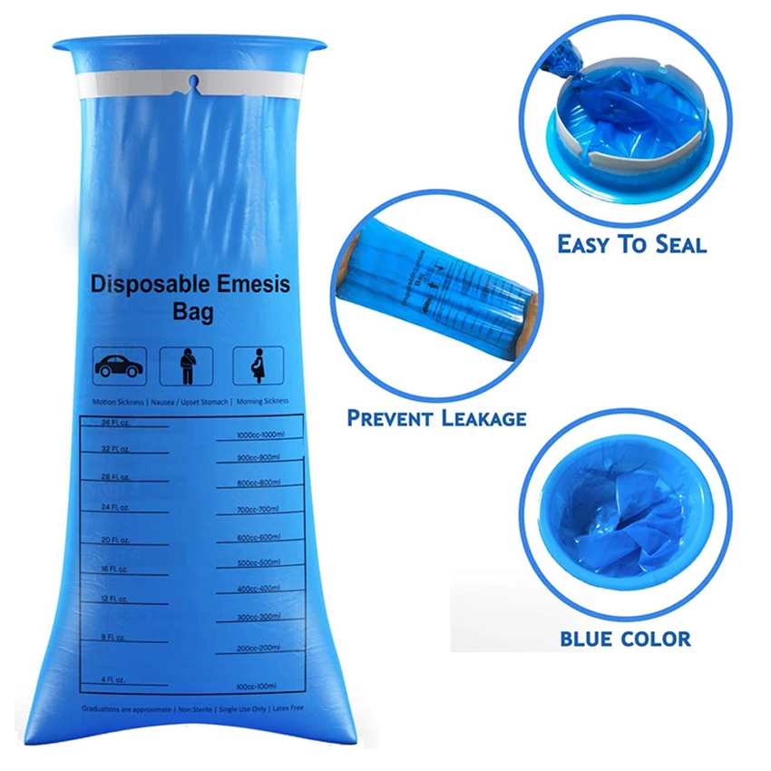 Top Quality Nausea Bags Disposable With Ring Professional Barf Bags Disposable For Pregnancy