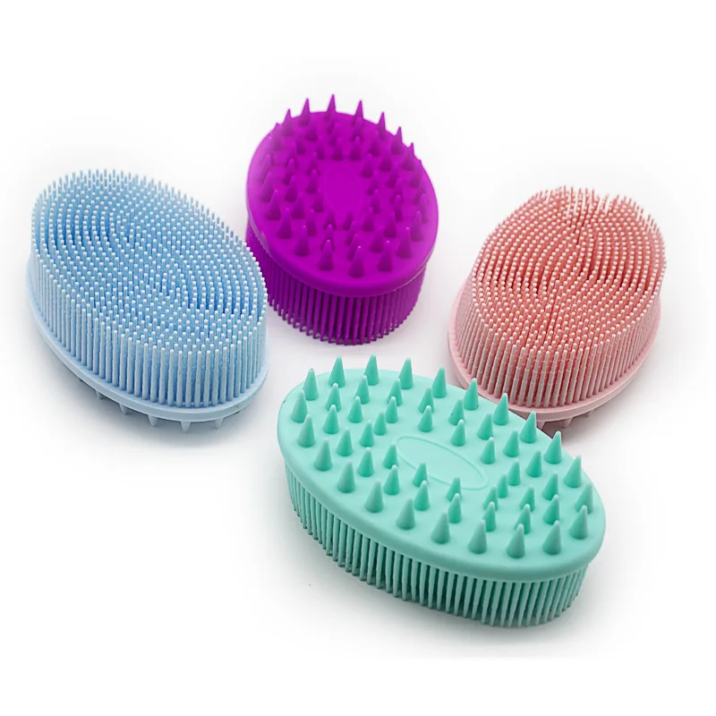 High Quality Soft Bristles Brush Cleaner Body Silicone Bath Brushes Sponges