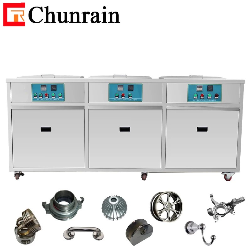 Three tanks Plastic Injection molds ultrasonic cleaner with cleaning rinsing drying function CR-3048GH  88L