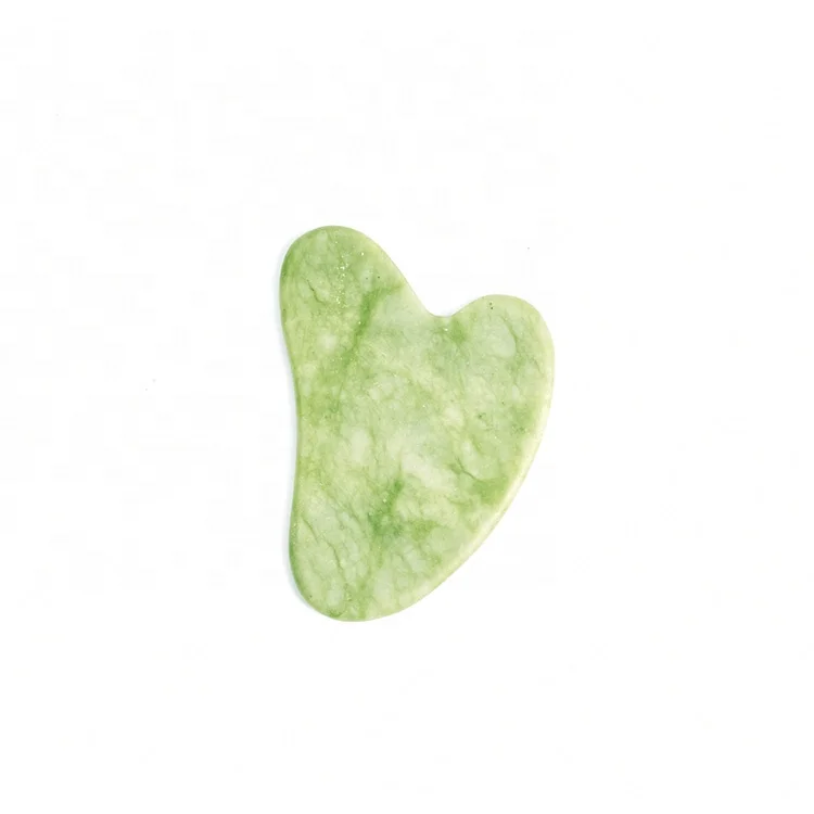 Mushang Future wholesale In stock natural jade stone heart shape black obsidian gua sha stones massage tool
