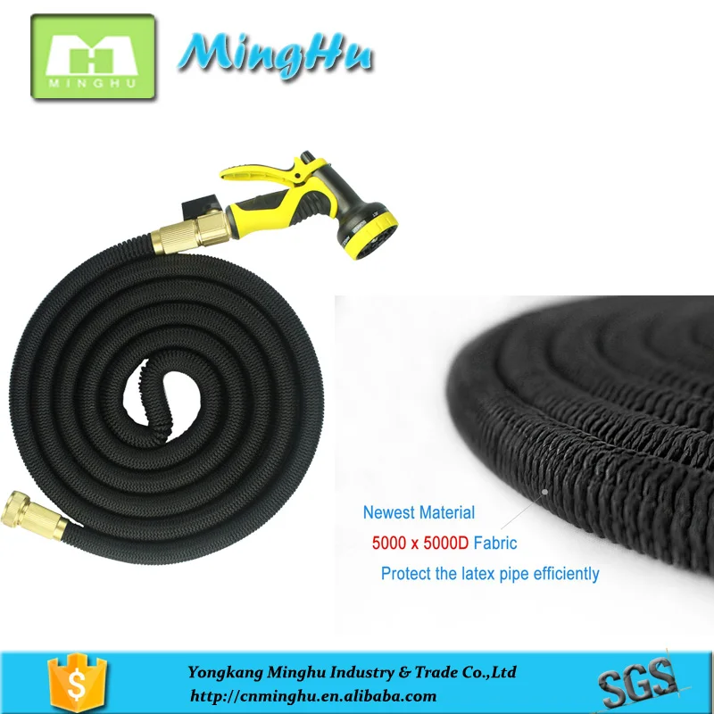 Extra Strength Fabric Expanding Pipe with Nozzle Gun Garden Lightweight Water Hose Latex Long Car Wash Water Hose