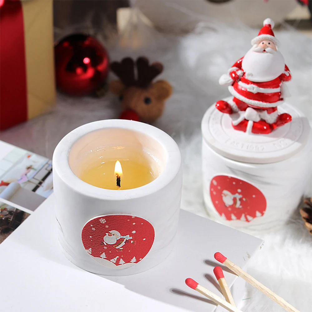 Santa Claus luxury candles luxury scented soy wax candle dropship luxury label candle