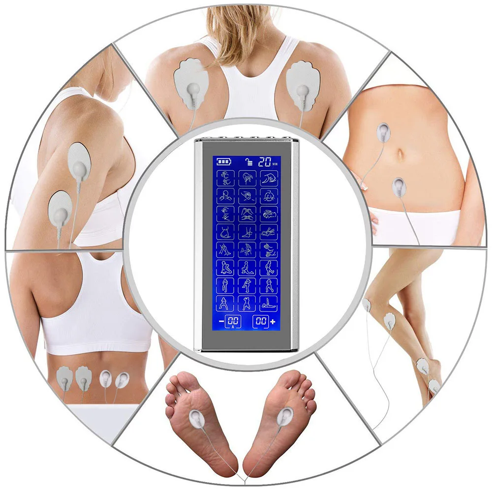 Electric EMS Muscle Stimulator TENS Unit Electronic Pulse Meridians Physiotherapy Massager