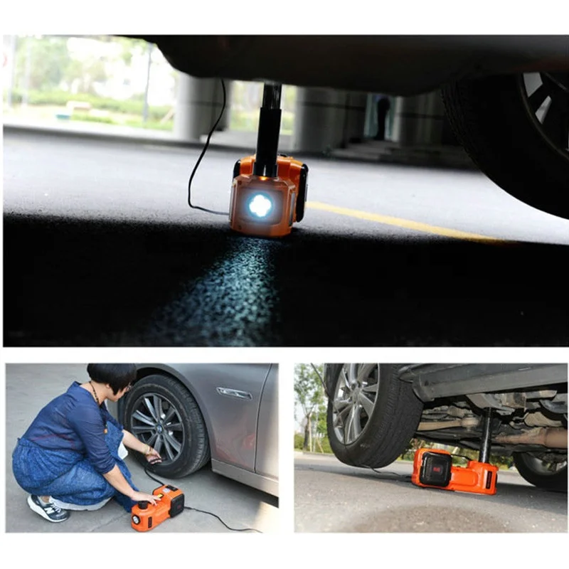 Professional 5 ton portable car DC 12V 5T Multi-functional hydraulic floor jack with electric impact wrench