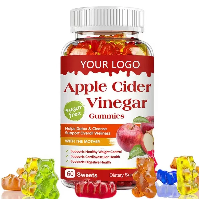 OEM apple cider vinegar gummy bears vitamin sugar free detox cleanse weight loss boosting immunity apple cider vinegar gummies
