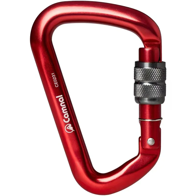 Climbing Carabiners  24KN  Heavy Duty Carabiners Clips 7075 Aluminum Carabiner Hook with Auto Twist Lock for Rock Climbing