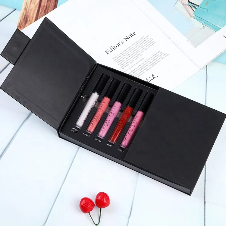 Customize lipstick lipliner packaging gift box double side open magnet closure cosmetic box