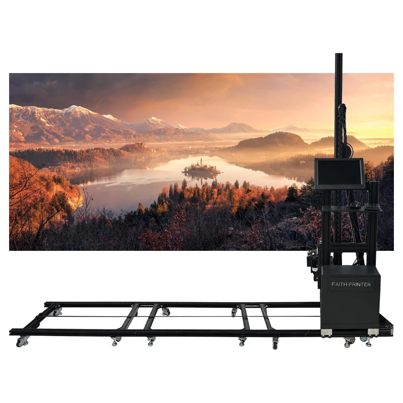 Faith Cheap Background DX7 DX10 3D Effect UV Ink Price Wall Printer Vertical Printing Machine On White Wall