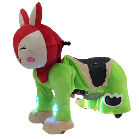 Factory Direct Sales Plush Toys Stuffed Animals On Wheels Horse Ride On Unicorn Toy