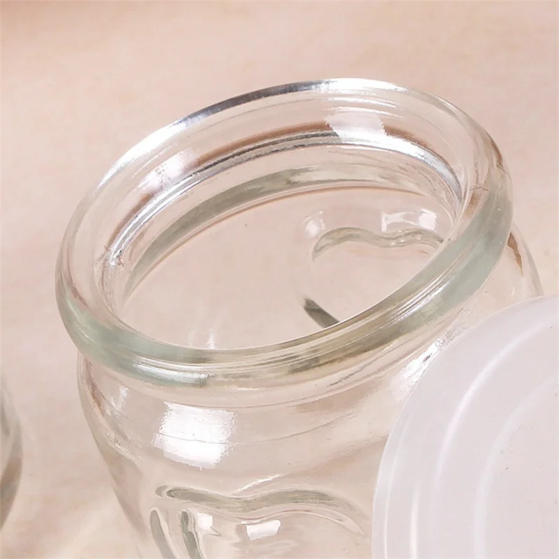 Ru Star Clear Special Design 250ml Cone Shape Glass Storage Jar For Caviar Herb Pepper Chili Powder Honey