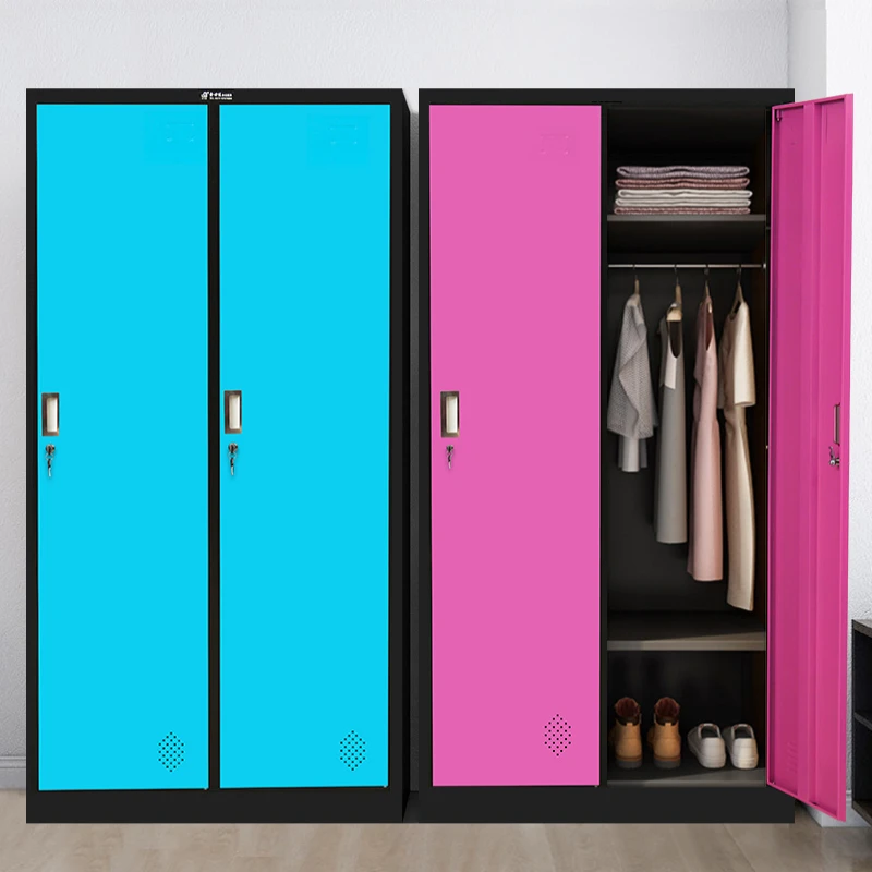 Wholesale price metal clothing lockers two door steel clothes cabinet