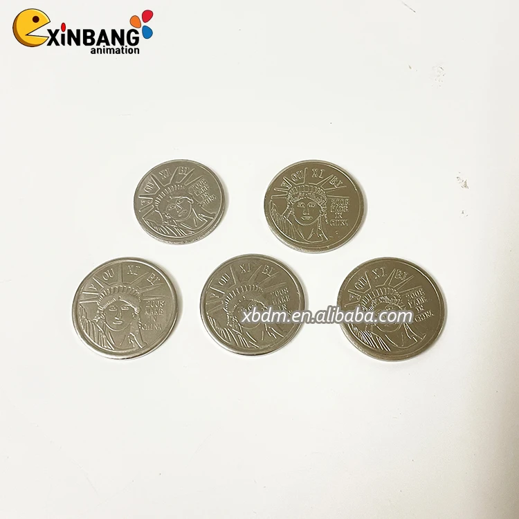 Design and customize various specifications of metal brass gold and silver arcade game tokens