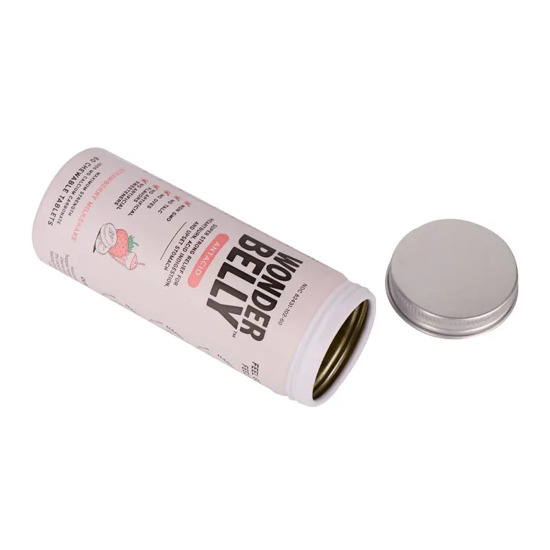 Round aluminum tin canister with screw cap special packaging for candy and biscuits