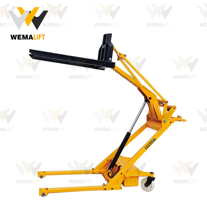 GL-0119 500kg Curved Boom Forklift Loading&Unloading Drum Grabbers Outdoor Manual Truck