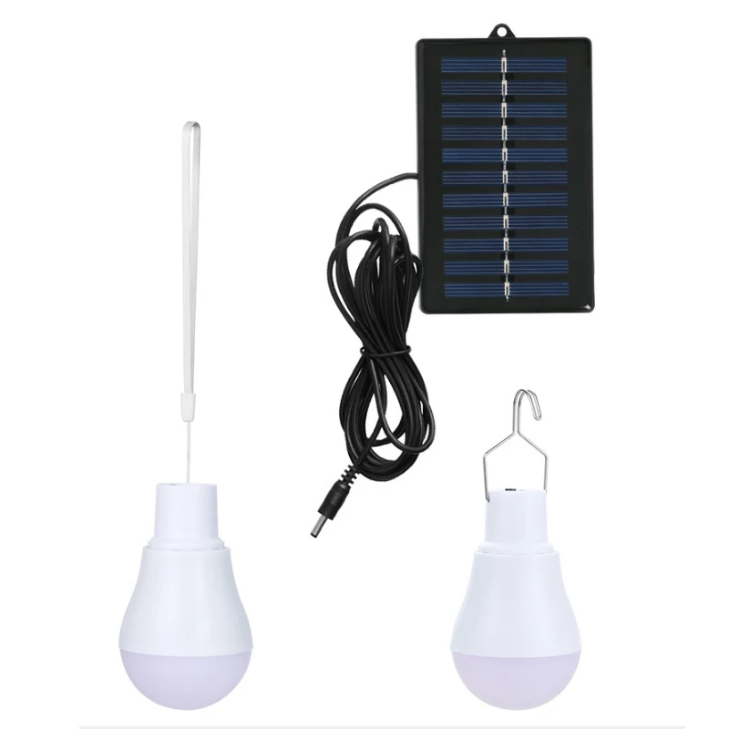Светодиодные фонари на солнечной панели, Светильники для палатки, освещение двора, кемпинга, улицы, для помещений, 3 Вт