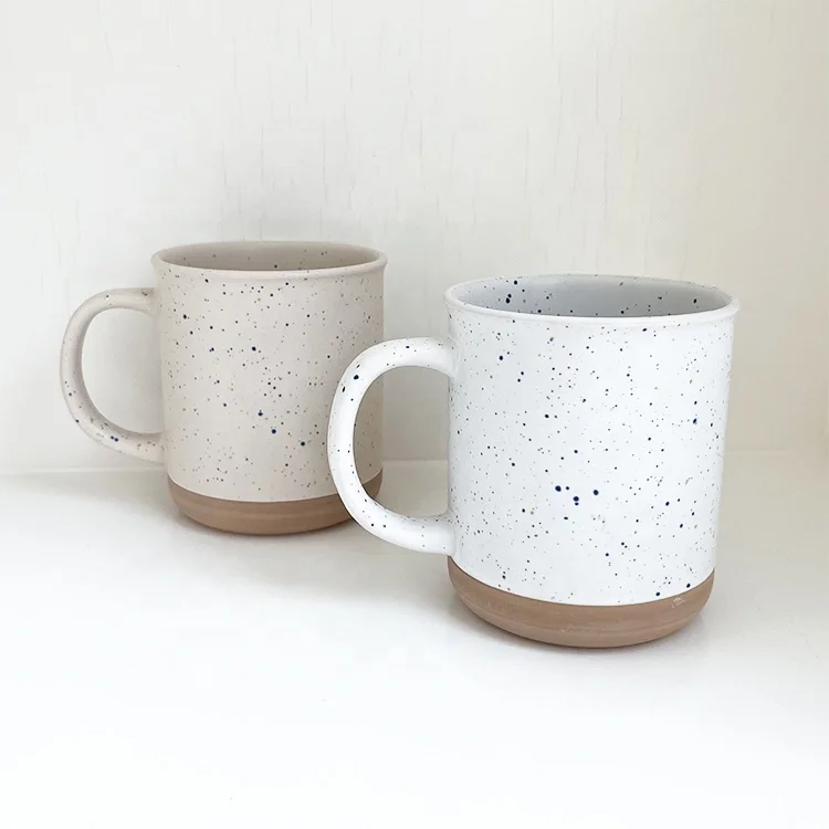 Customizable Logo Glaze Personalize Mug 330ml  Unglazed Base Ceramic Printed Mug with Raindrop Design