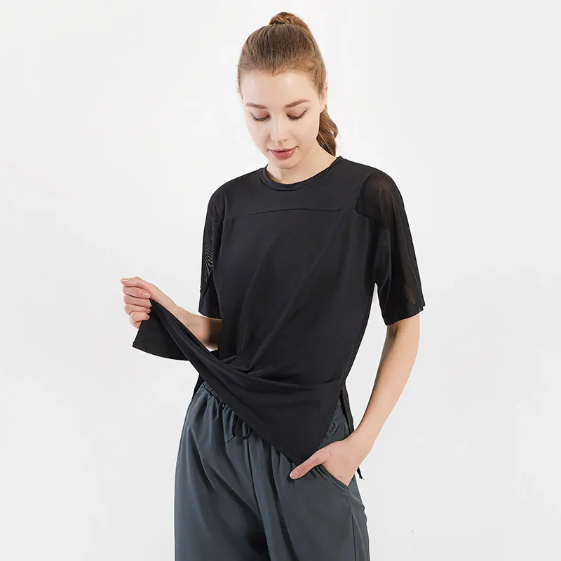 lulu Seamless Shirts for Women Short Sleeve Fitness Wear Lightweight Gym Athletic yoga Tops