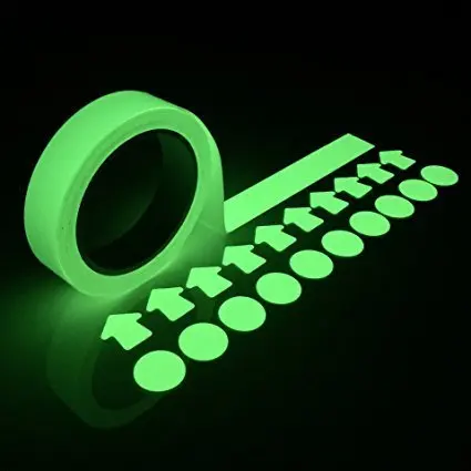 Custom 6 Hours Glow in the Dark Luminescent Phosphorescent Vinyl Night Glow Tape