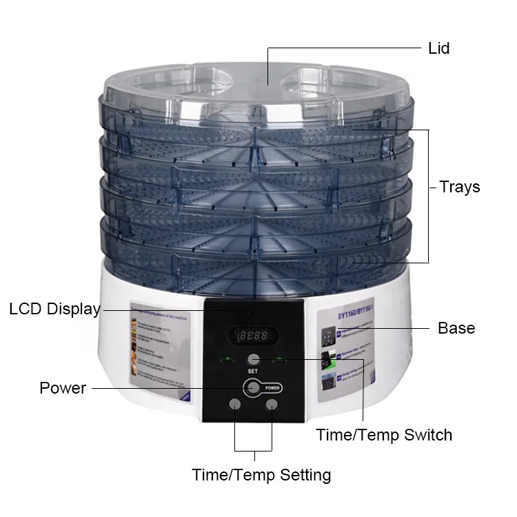 High Quality  Kitchen Electric Countertop Food Dehydrator