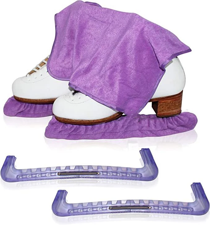 Ice Skate Blade Guards, 1 Pair Plastic Adjustable Ice Hockey Skate Blade Cover, Skate Protector for Ice Hockey Adults Kids