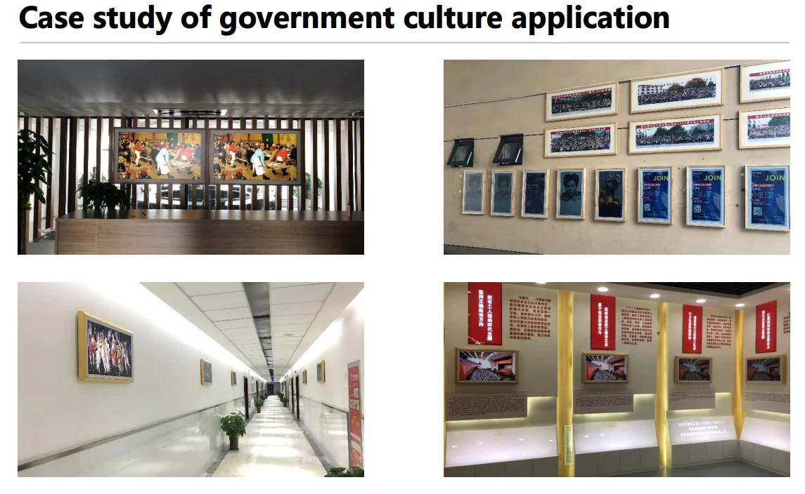 GPX 21.5 32 43 55 65 inch big large size screen photo video nft display screen portable art wifi display digital picture frame