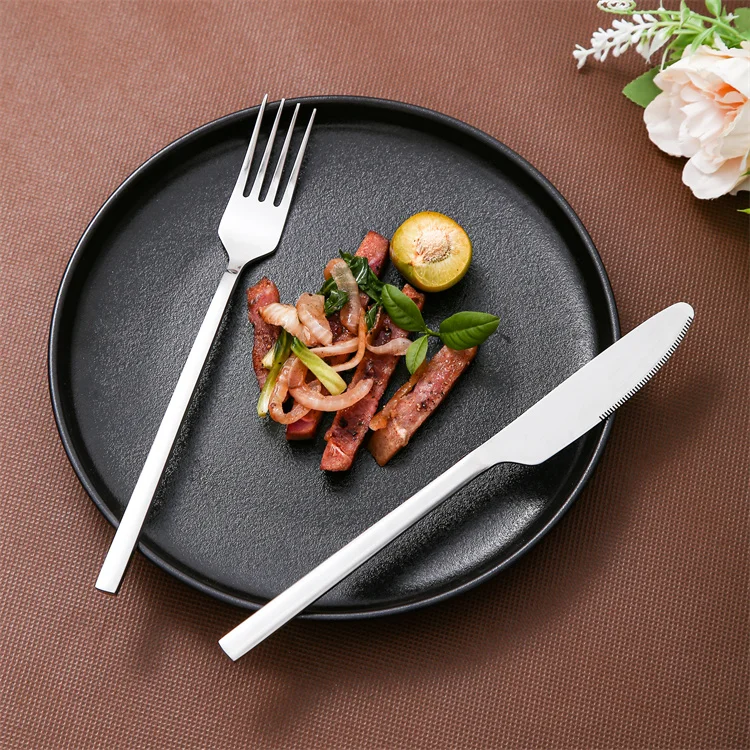 Wedding cutlery organizer 30/24pcs cutleries set silver flatware reusable luxury spoon and fork kitchen stainless steel cutlery