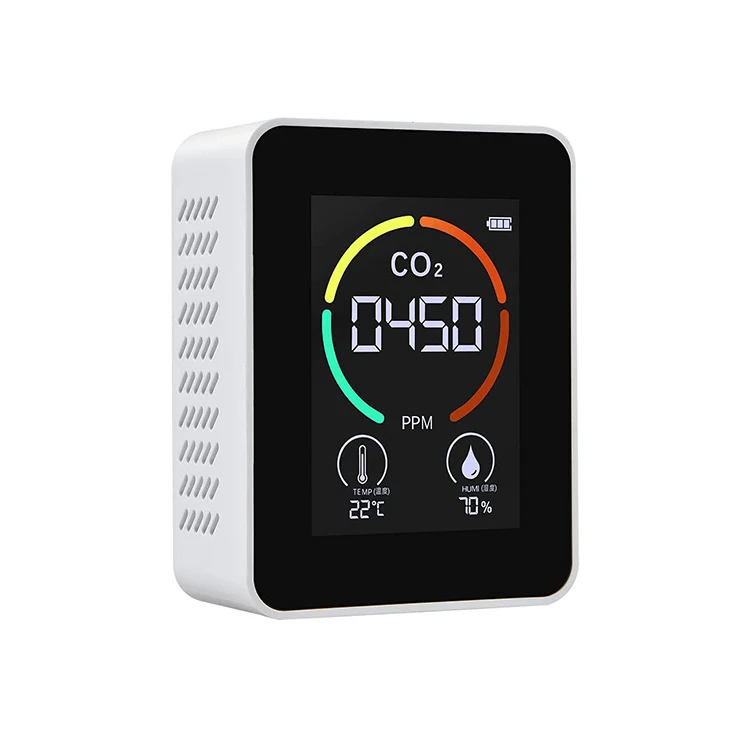Manufacturer Wholesale Portable Digital Monitor Temperature Humidity Carbon Dioxide Detector Ndir Ppm Flow Co2 Meter