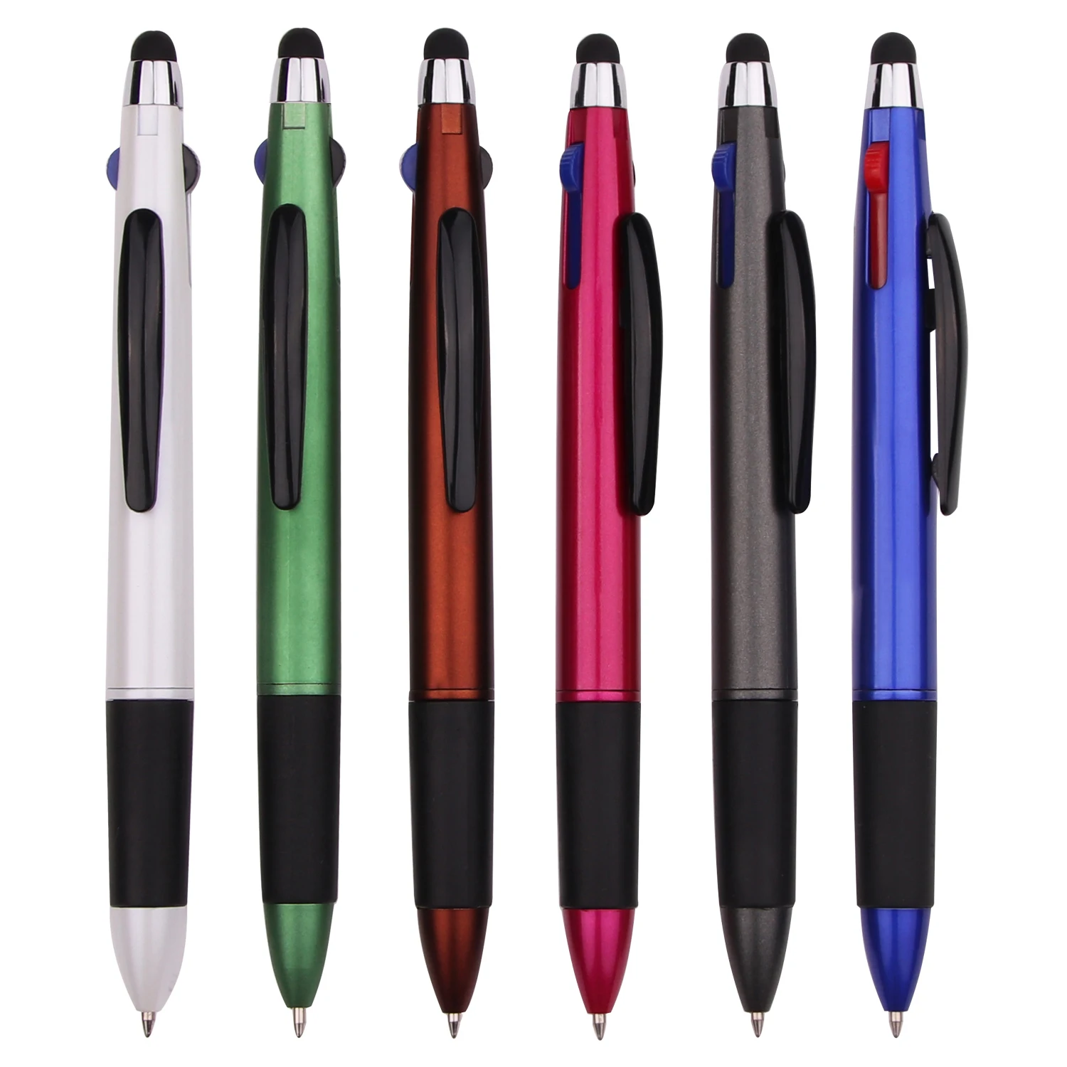 Multi color custom pen with stylus promotional mobile phone 3 in 1 stylus pen pen with stylus