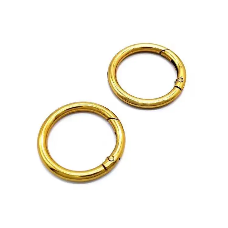 YN Spring Keyring Buckle Spring O Rings Alloy Trigger Round Snap Buckle Hook Clip for Keychains Bag Purse and Handbag