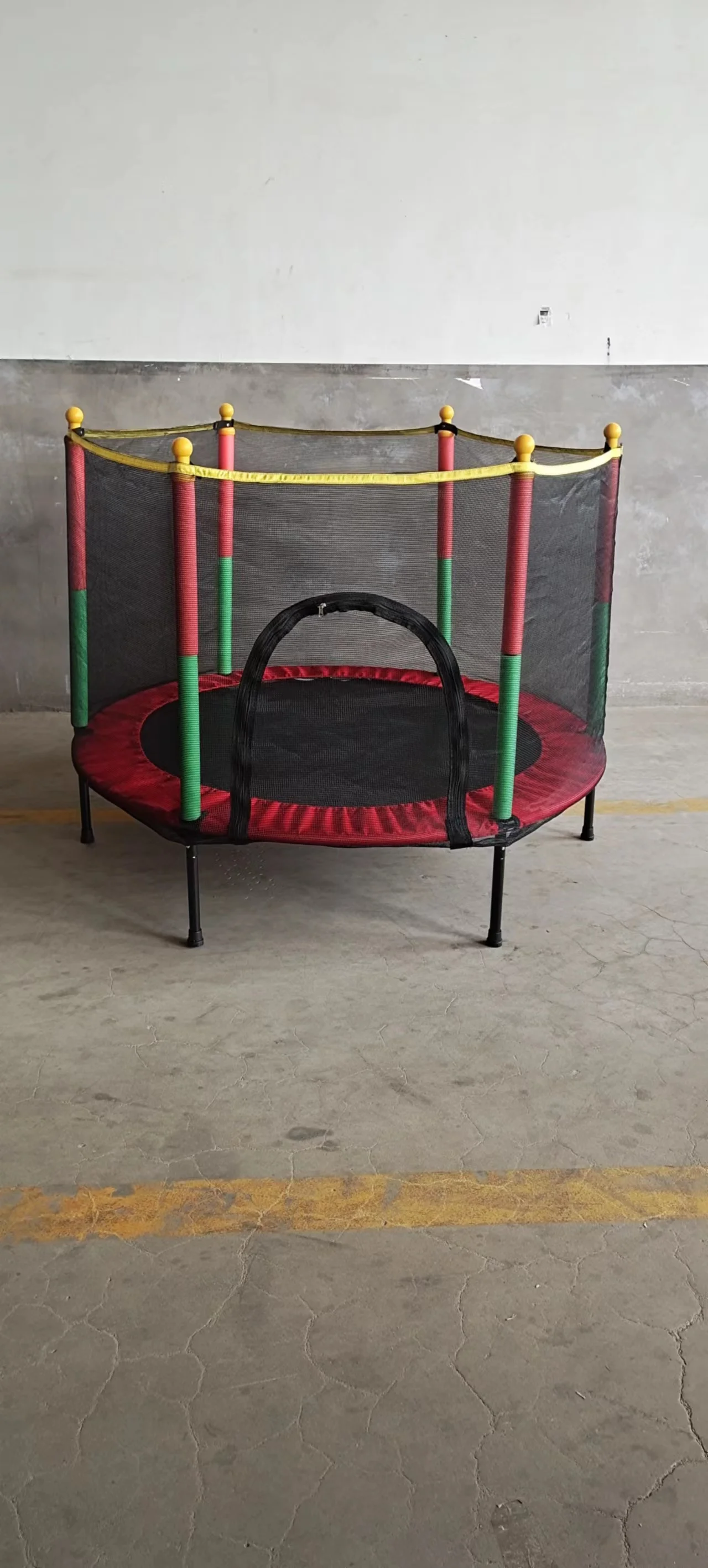 Kids Colorful Trampoline Indoor Jump Round Trampoline With Safety Net Protection