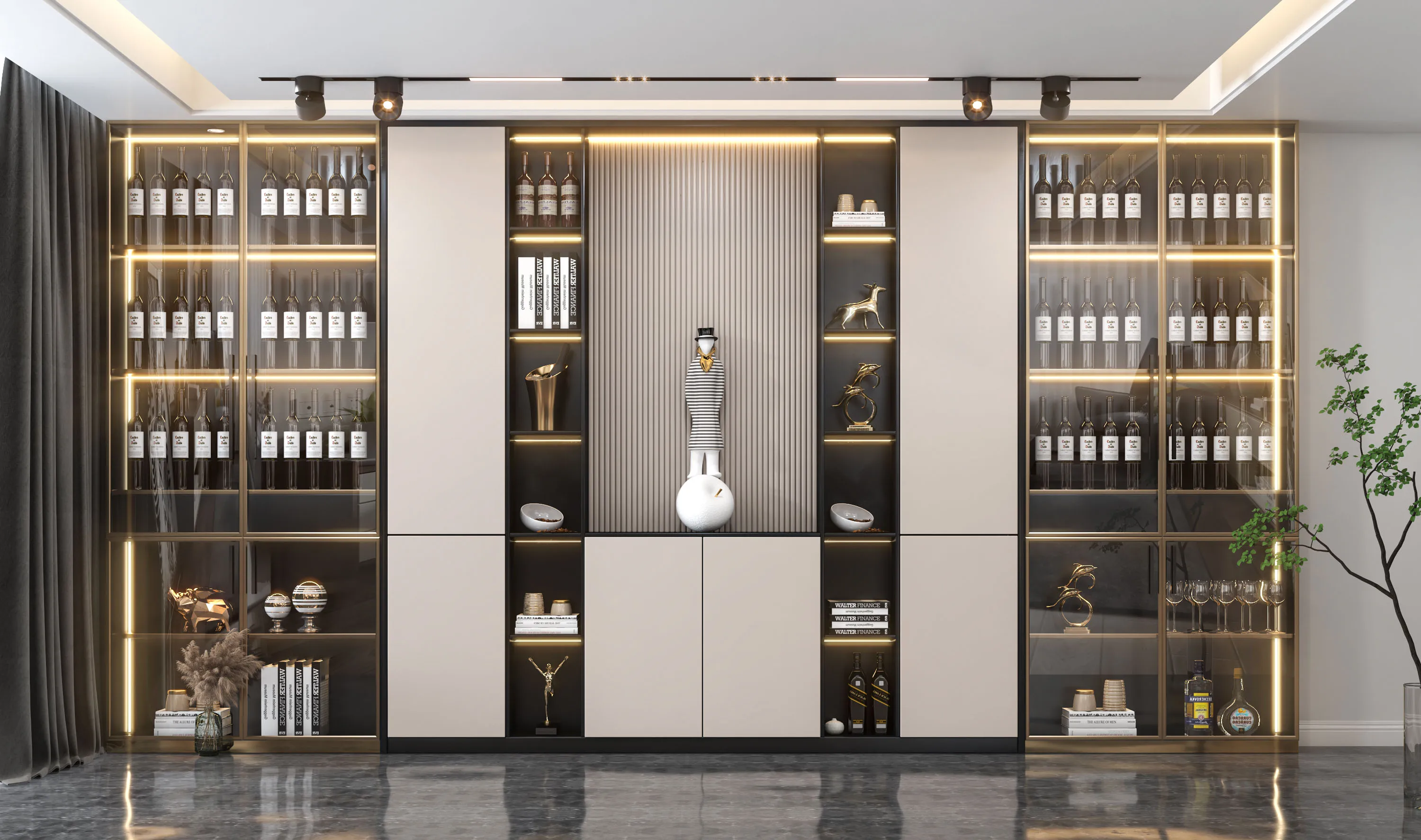 Easy Assembly modern wine display cabinet Creative glass wine cabinet wine cooler cabinet chiller home bar furniture
