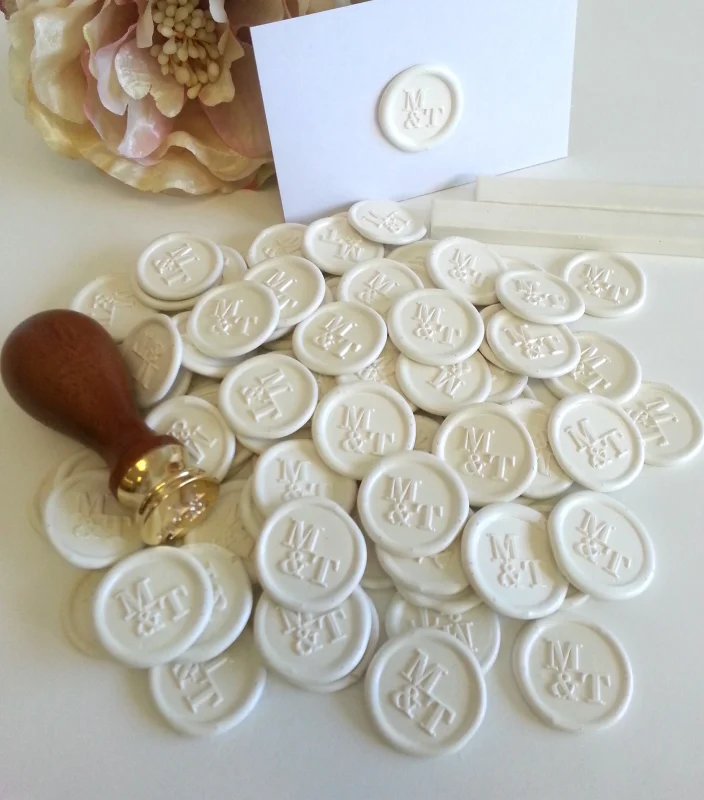 Self Adhesive Monogram Wax Seal Stickers Custom Brand LOGO Wax Stamp Self Adhesive Sealing Wax Stickers For Packing Decorate