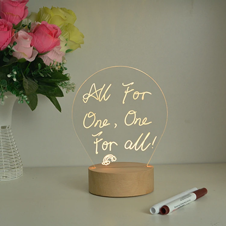 led round wooden lamp base 10cm warm cool natural wooden base for acrylic plate led night light wood