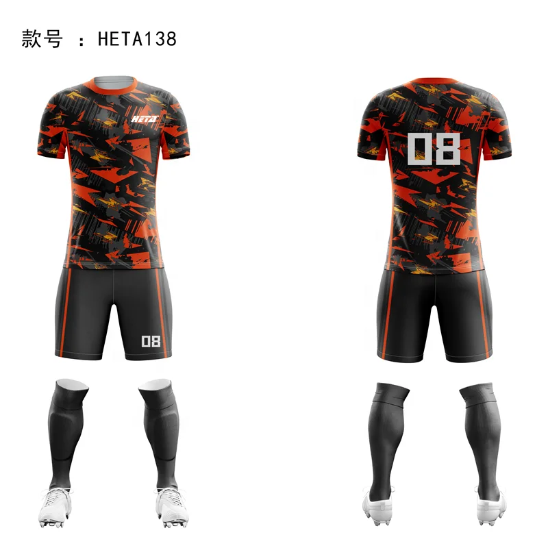 Custom Quick Drying Polyester Soccer Wear Jersey Football Uniform Football Kits Full Set Soccer Kit