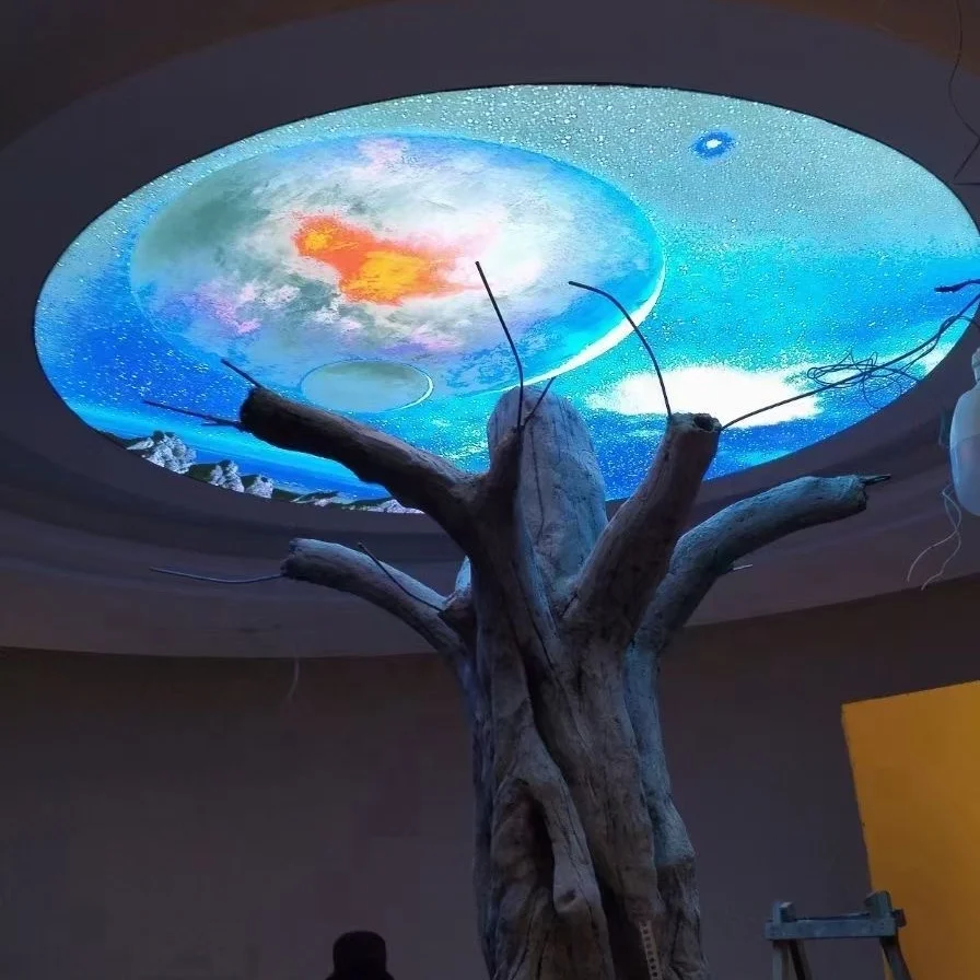 ZHIHAI nice trees in sky pvc translucent stretch ceiling